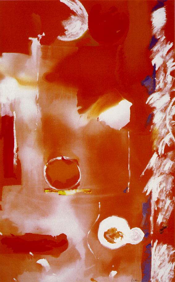 "Seeing the Moon on a Hot Summer Day" Helen Frankenthaler 1987